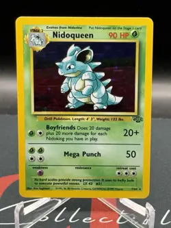 1999 Pokemon Nidoqueen Jungle 7/64 Unlimited Holo Rare NM - Image 2