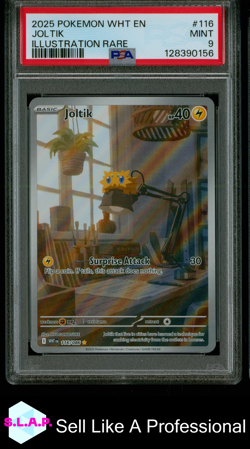JOLTIK ILLUSTRATION RARE POKEMON WHT EN-WHITE FLARE 2025 116 PSA 9 - Image 1