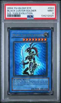 2004 SYE YU-GI-OH! STARTER DECK YUGI EVOLUTION #024 BLACK LUSTER SOLDIER PSA 9 - Image 1