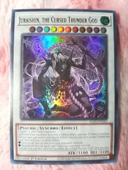 Yu-gi-oh! Juraishin, The Cursed Thunder God ALIN-EN043 Ultra Rare Alliance Card - Image 1