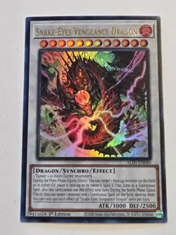 Snake-Eyes Vengeance Dragon ALIN-EN040 Ultra Rare Yugioh 1st Edition Mint - Image 1
