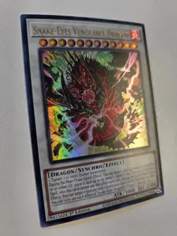 Snake-Eyes Vengeance Dragon ALIN-EN040 Ultra Rare Yugioh 1st Edition Mint - Image 2