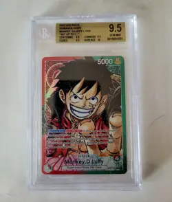 0157 Monkey D Luffy 2022 One Piece Romance Dawn #OP01-003 Leader Alt Art BGS 9.5 - Image 1