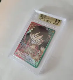0157 Monkey D Luffy 2022 One Piece Romance Dawn #OP01-003 Leader Alt Art BGS 9.5 - Image 2