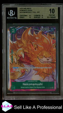 NEKOMAMUSHI ALT ART C/(BT 2022 ONE PIECE ROMANCE DAWN PRE ERRATA OP01048 BGS 10 - Image 1