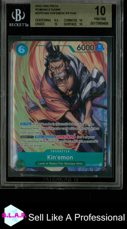 KIN'EMON SR PAR/"PLAY 1..."2022 ONE PIECE ROMANCE DAWN PRE ERRATA OP01040 BGS 10 - Image 1