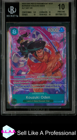 KOUZUKI ODEN SR PAR 2023 ONE PIECE PARAMOUNT WAR OP02030 BGS 10 - Image 1