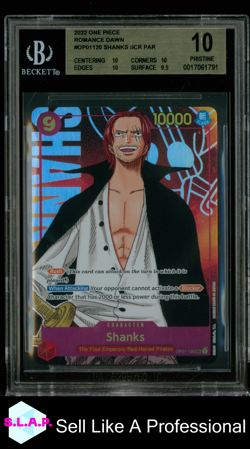 SHANKS SEC PAR 2022 ONE PIECE ROMANCE DAWN PRE ERRATA OP01120 BGS 10 - Image 1