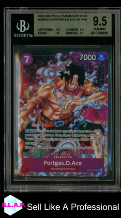 PORTGAS.D.ACE SR PAR 2023 ONE PIECE PARAMOUNT WAR OP02013 BGS 9.5 - Image 1