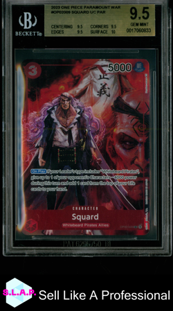 SQUARD ALT ART UC/(BOX TOPPER) 2023 ONE PIECE PARAMOUNT WAR OP02009 BGS 9.5 - Image 1