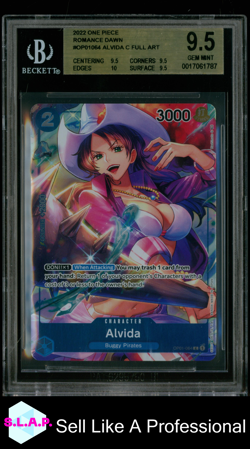 ALVIDA ALT ART C/(BT) 2022 ONE PIECE ROMANCE DAWN PRE ERRATA OP01064 BGS 9.5 - Image 1
