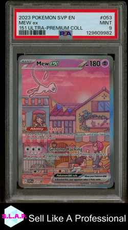 MEW EX 151 ULTRA-PREMIUM COLL POKEMON SVP EN-SV BLACK STAR PROMO 2023 053 PSA 9 - Image 1