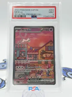 2023 POKEMON SVP EN-SV PROMO 151 ULTRA-PREMIUM COLLECTION #053 MEW EX PSA 9 - Image 1