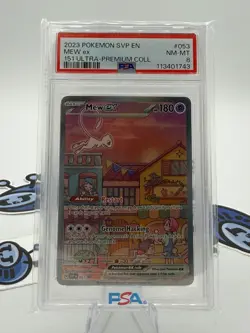 2023 POKEMON SVP EN-SV PROMO 151 ULTRA-PREMIUM COLLECTION #053 MEW EX PSA 8 - Image 1