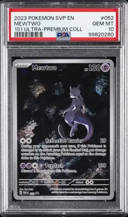 2023 POKEMON SVP EN-SV 151 ULTRA-PREMIUM COLLECTION PROMO #052 MEWTWO PSA 10 - Image 1