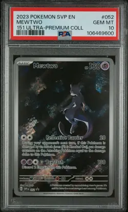 2023 POKEMON SVP EN-SV 151 ULTRA-PREMIUM COLLECTION PROMO #052 MEWTWO PSA 10 - Image 1