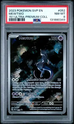 2023 POKEMON SVP EN-SV PROMO 151 ULTRA-PREMIUM COLLECTION #052 MEWTWO PSA 8 - Image 1