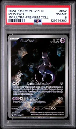 2023 POKEMON SVP EN-SV PROMO 151 ULTRA-PREMIUM COLLECTION #052 MEWTWO PSA 8 - Image 1