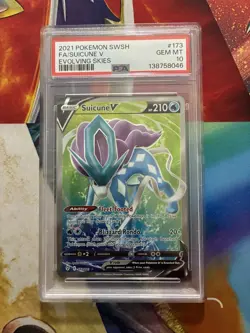 2021 Pokemon Suicune V (Full Art) 173/203 SWSH07: Evolving Skies Holo PSA 10 GM - Image 1