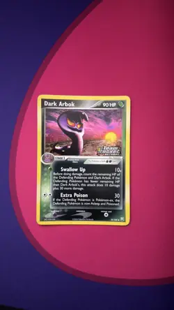Dark Arbok Reverse Holo 29/109 Ex Team Rocket Returns Pokemon Card Stamped - Image 1