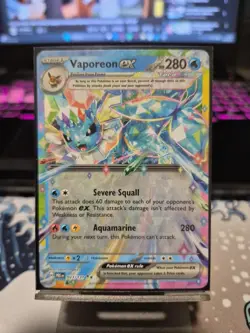 Pokemon TCG Vaporeon EX Prismatic Evolution Double Rare Card 023/131 English - Image 1