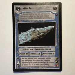 Star Wars CCG Home One Capital Mon Calamari Star Cruiser Admiral Ackbar Card - Image 1