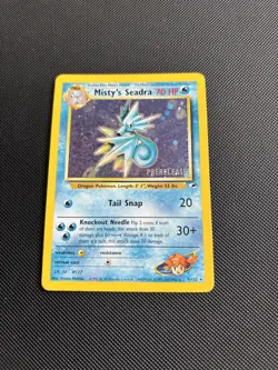 Pokemon Card Gym Heroes Set Holo Misty's Seadra 9/132 WOTC Prerelease - Image 2