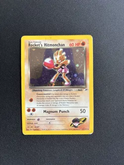 Pokemon Card Gym Heroes Set Holo Rocket's Hitmonchan 11/132 WOTC - Image 1