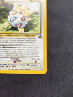 Pokemon Cards: Wizards Black Star Promo: Togepi 30 - Image 4