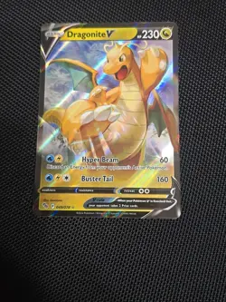 Pokemon TCG Dragonite v Full Art Holo Ultra Rare Card 049/078 Mint Condition - Image 1
