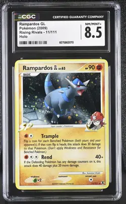 CGC 8.5 Rampardos GL 2009 Rising Rivals 11/111 Holo Pokemon Card - Image 1