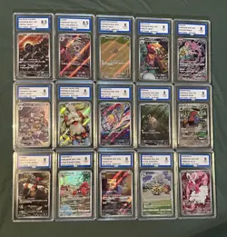 Pokemon Graded Slab Bundle Lot Of 15 AR and CHR cards Japanese - Image 1
