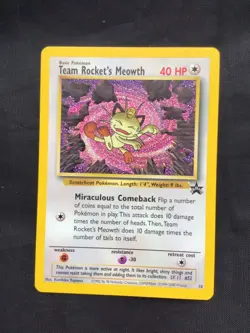 Pokemon Cards: Wizards Black Star Promo: Team Rocket's Meowth 18 - Image 1