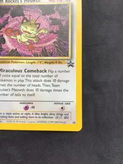 Pokemon Cards: Wizards Black Star Promo: Team Rocket's Meowth 18 - Image 4