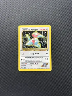 Pokemon Card 1st Edition Gym Challenge Sabrina's Porygon 98/132 WOTC - Image 2