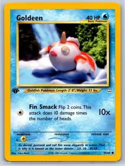 Goldeen - 1st Edition - Neo Revelation 45/64 Yuka Morii Pokemon 151 Card NM - Image 1