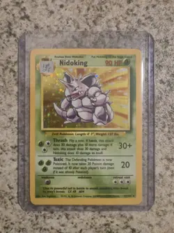 Pokemon TCG Nidoking Base Set Holo Unlimited Rare Card 11/102 LP 1999 Vintage CH - Image 2