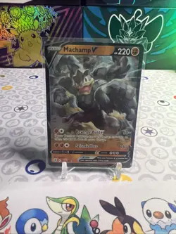 Pokemon Card TCG Machamp v SWSH Astral Radiance Holo Card 072/189 Ultra Rare - Image 1