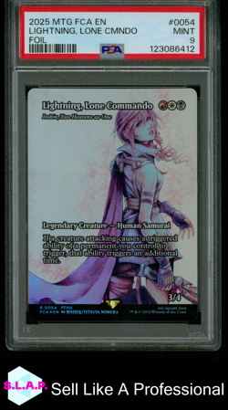 LIGHTNING, LONE CMNDO FOIL MTG FINAL FANTASY THROUGH THE AGES 2025 0054 PSA 9 - Image 1