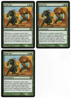 Wild Pair x3 3x 2007 Planar Chaos Green Rare Enchantment MTG NM AZ1 - Image 1