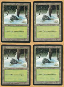 4x Snow-Covered Forest (Ice Age, English, 1995) MTG 4 LP - Image 1