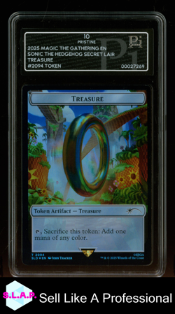 TREASURE TOKEN MTG 2094 2025 SONIC THE HEDGEHOG SECRET LAIR FOIL ENG PI 10 - Image 1