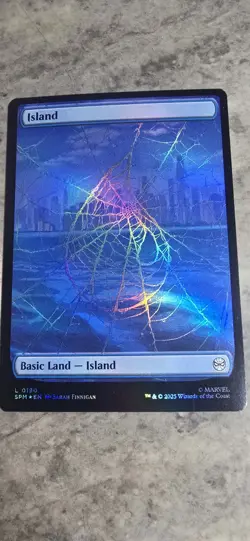 Island (0190) Marvel's Spider-Man Foil Basic Land MTG NM - Image 1