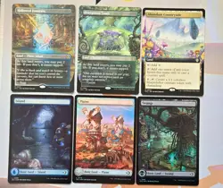 MTG Lorwyn Eclipsed LANDS Overgrown tomb 350, Hallowed Fountain 347, Abundant NM - Image 1