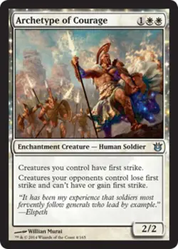 4x MTG Archetype of Courage, NM-Mint, English Born of the Gods - Image 1