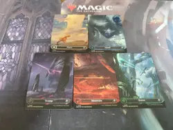 Mtg. Edge of Eternities Foil Borderless Celestial Land Set. 1 Of Each Pack Fresh - Image 1