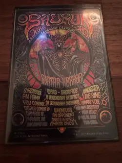 1x Sauron, the Dark Lord Borderless Poster FOIL LOTR MTG NEAR MINT PACK FRESH - Image 1