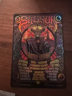 1x Sauron, the Dark Lord Borderless Poster FOIL LOTR MTG NEAR MINT PACK FRESH - Image 2