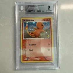 2004 Pokemon Fire Red Leaf Green #58 CHARMANDER REVERSE FOIL BGS 9 (9.5 Subs) - Image 1