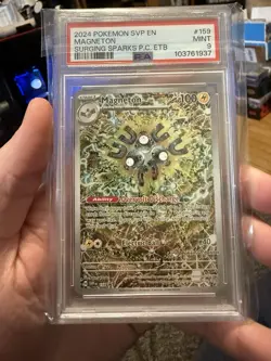 Pokemon - Magneton SVP 159 Surging Sparks Pokemon Center Stamp ETB Promo - PSA 9 - Image 1